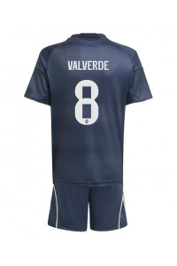 Fotbalové Dres Real Madrid Federico Valverde #8 Dětské Venkovní Oblečení 2025-26 Krátký Rukáv (+ trenýrky)